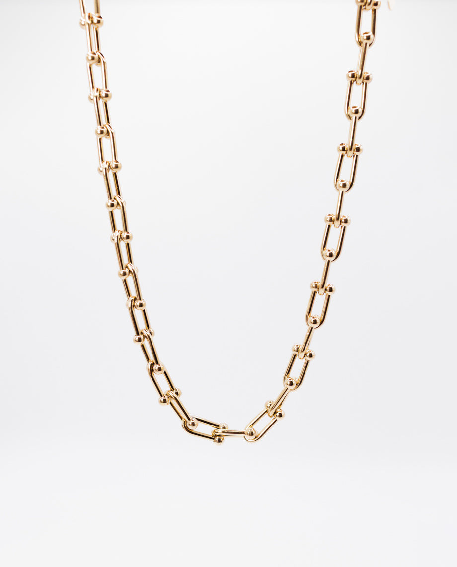 Sylvie - elegant 18k gold plated chain necklace , gold color