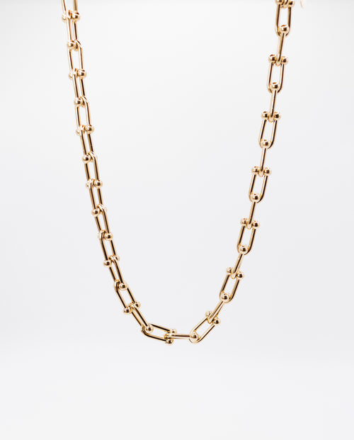 Sylvie - elegant 18k gold plated chain necklace , gold color
