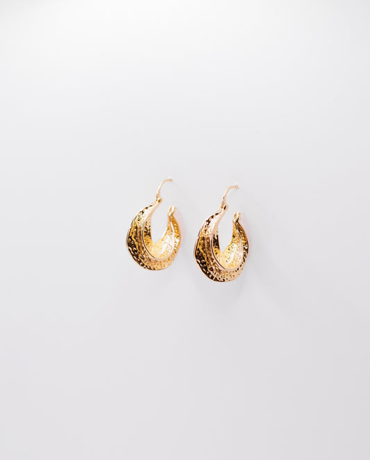 Electra - elegant 18k gold plated hoop earrings , gold color