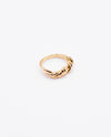 Edith - 18k gold plated rope-like effect ring , gold-tone