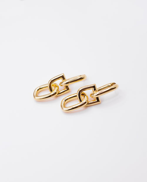Amaya - 18k gold plated chains drop earrings , gold color