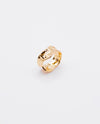 Zia  - 18k gold plated sculptural, organic design ring , gold color