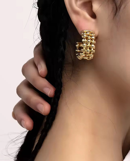 Marisol - 18k gold plated bold and chic design earrings