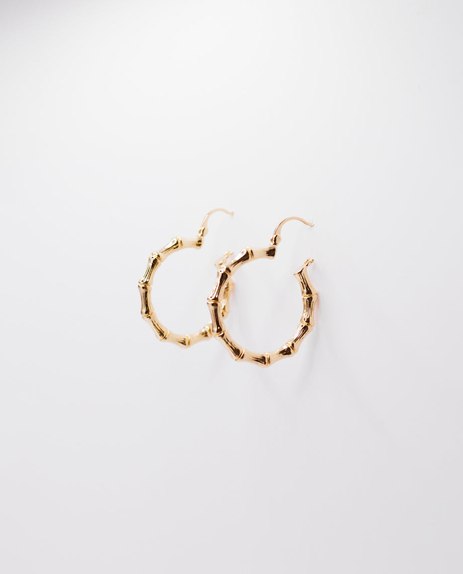Niamh - 18k gold plated elegant gold hoop earrings
