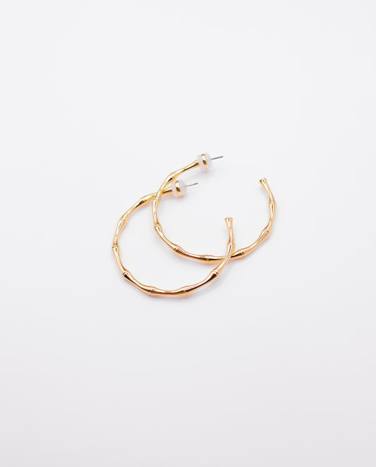 Isabeau - 18k gold plated hoop earrings