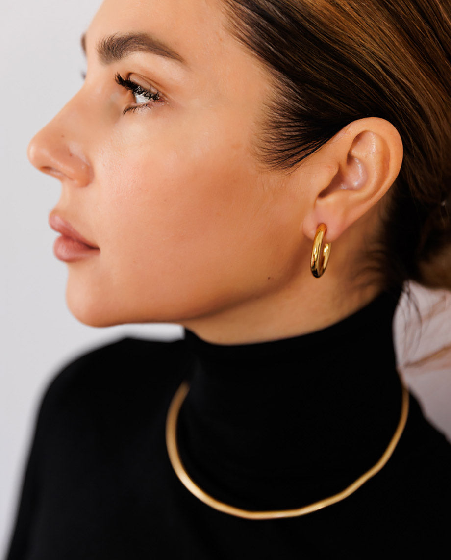 Leilani - 18k gold plated choker , gold color