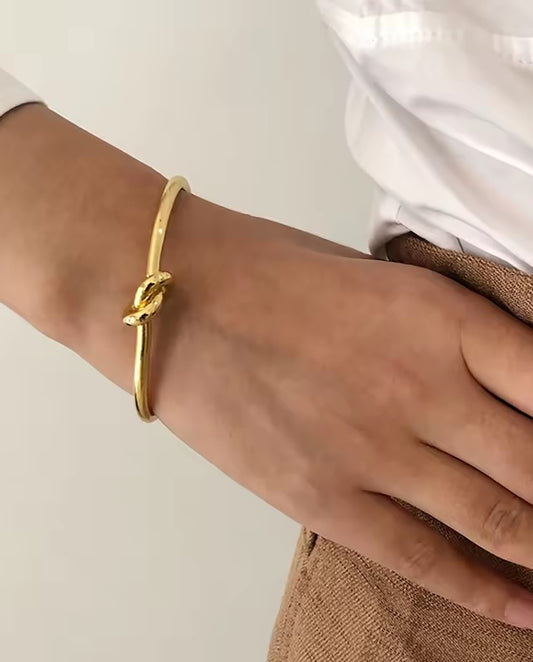 Helena - 18k gold plated elegant design bracelet , gold color