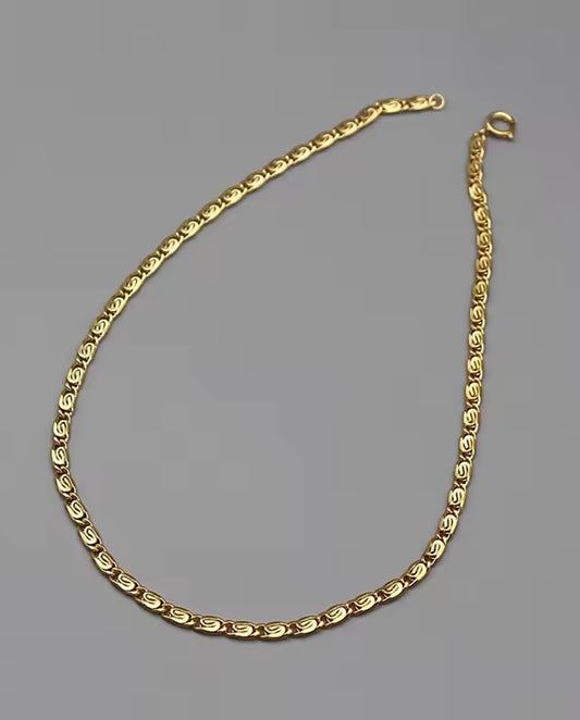 Constance - 18k gold plated sleek and minimalist chain necklace , gold color