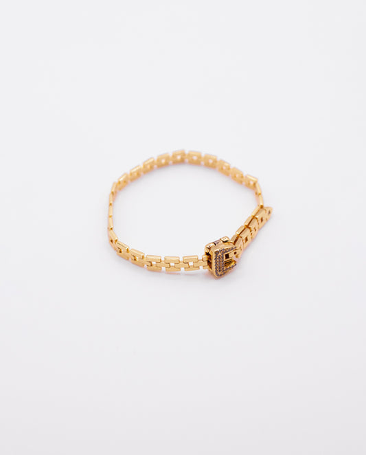 Morrigan - 18k gold plated chain-link structure bracelet , gold color